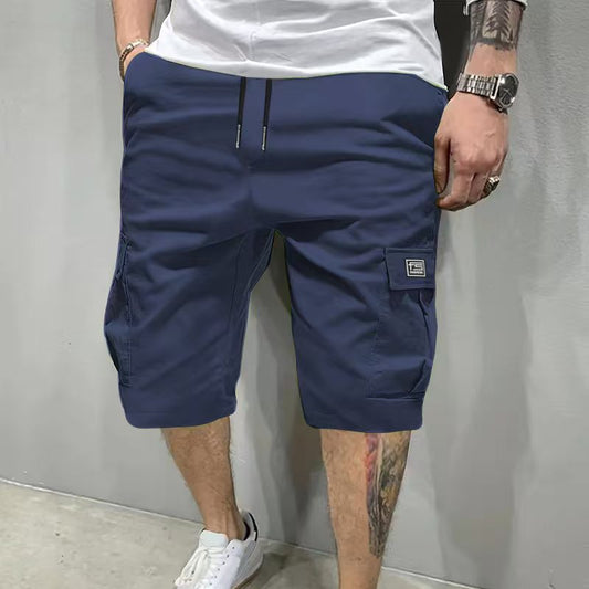 🩳 Men's Casual Cargo Shorts with Drawstring Waist – Multi-Pocket, Lightweight & Breathable